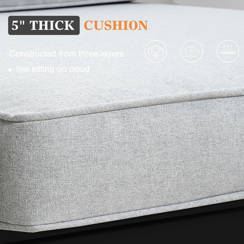 5 Pieces Modern Aluminum Patio Furniture Set, Outdoor Conversation