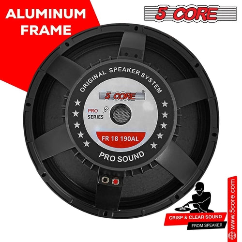 5Core 18 Inch Subwoofer Speaker 1000W Max 8Ohm Full Range Replacement