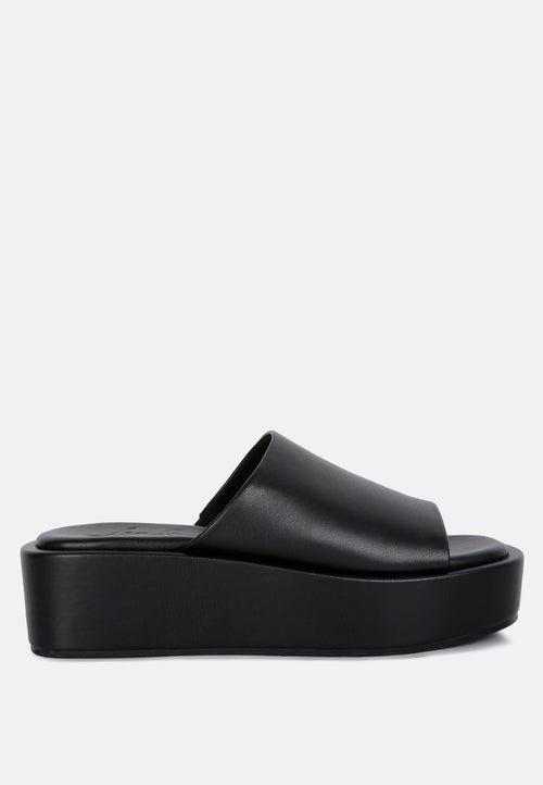 Chomper Black Platform Sliders