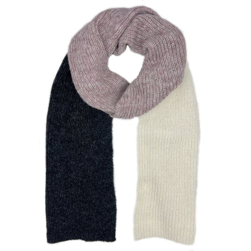 Blush Color Block Alpaca Scarf