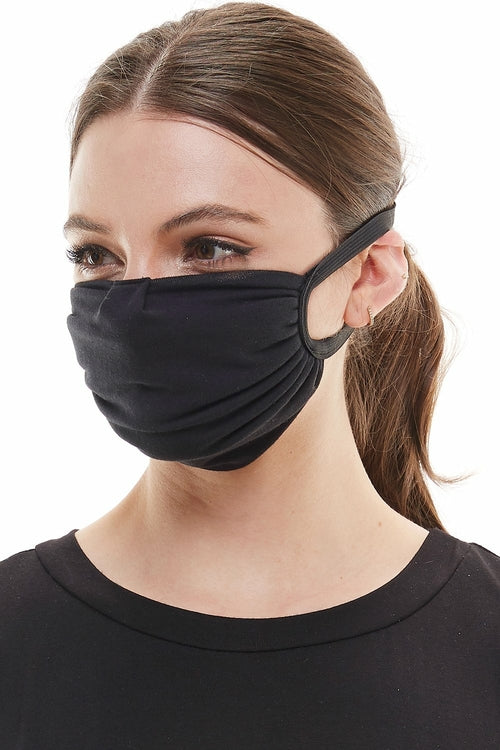 Fabric stretchable elastic head loops washable reusable face cover