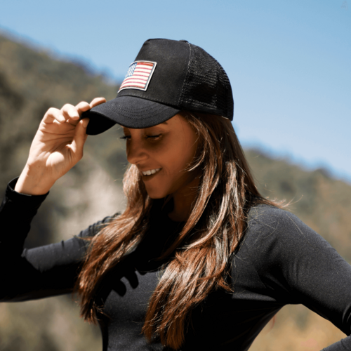 JupiterGear American Flag Trucker Hat with Adjustable Strap |