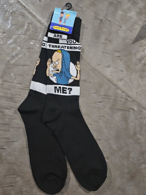 Beavis and Butthead Socks – Retro 90s Cartoon Crew Socks for Adults