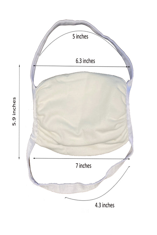 Stretchable satin head loops washable reusable pack of 4 face mask