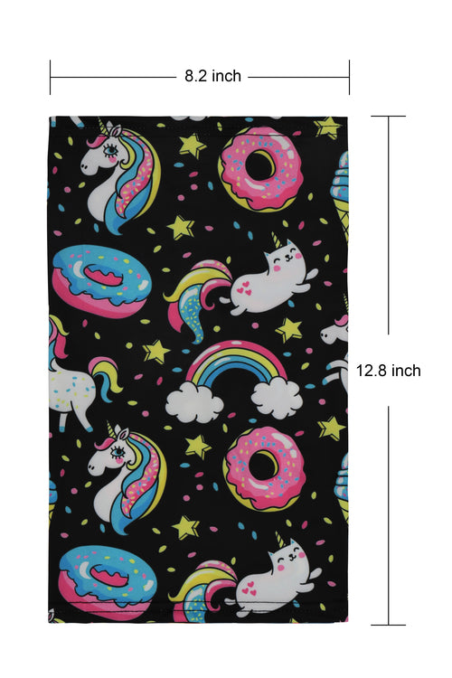 Neck Gaiter/Balaclava/Scarf Headband & Face Mask For Kids (Unicorn)