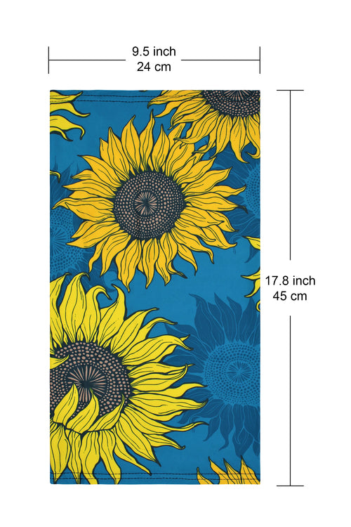 Neck Gaiter/Balaclava/Magic Scarf Headband & Face Mask (Sunflower)
