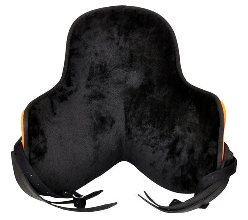 Treeless Synthetic Horse Saddle with Girth Orange Size 13" to 18"