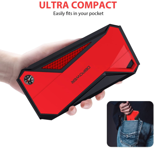 Car Jump Starter 1600A Peak 18000mAh Portable Power Pack