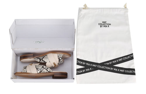 MKF Collection Celine Sandal Snake with Decorative Buckle by Mia K