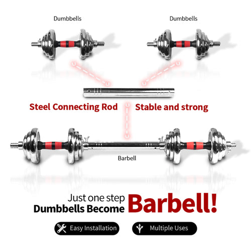 44LBS Adjustable Cast Iron Dumbbell Sets with Portable Packing Box