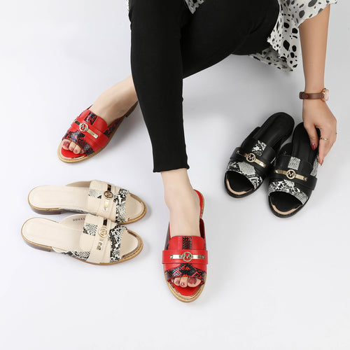 MKF Collection Celine Sandal Snake with Decorative Buckle by Mia K