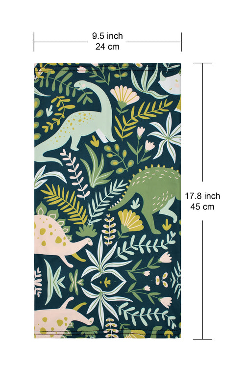 Neck Gaiter/Balaclava/Magic Scarf Headband & Face Mask (Dinosaur)