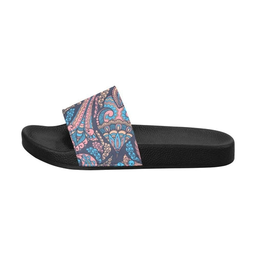 Mens Slide Sandals - Paisley Print