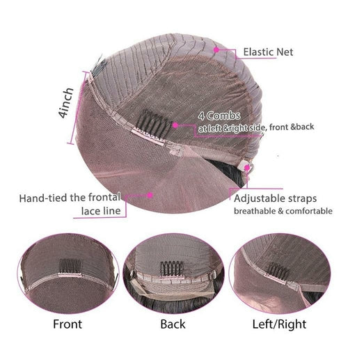 BeuMax Brazilian 13x4 Loose Wave Lace Front Human Hair Wigs