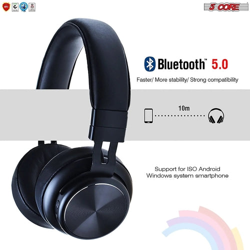 5Core Bluetooth Headphones Wireless Noise Cancelling Audifonos