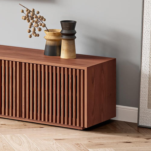 Mid Century Modern TV Stand, Solid Wood Media Console for 65 Inch TV,