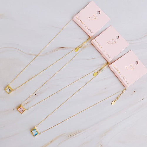 Sweet Square Pendant Necklace