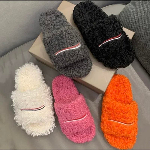 Fuzzy Women's Slides Soft Designer Womens Slippers