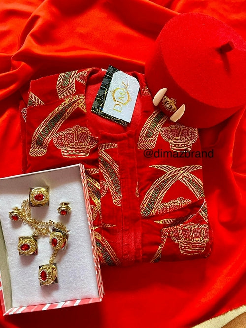 Isiagu Men’s Shirt With Free Jewelry