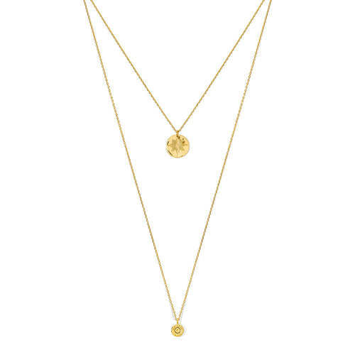 Layered North Star Bullet Necklace