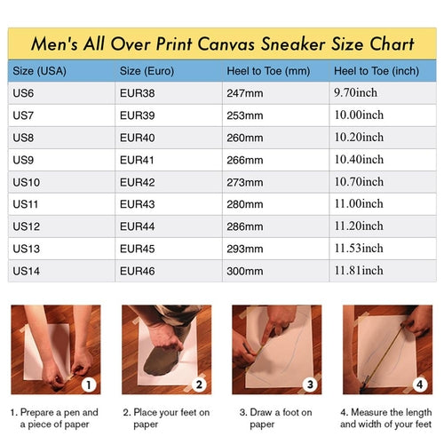 PRAYER Men's All Over Print Canvas Sneakers