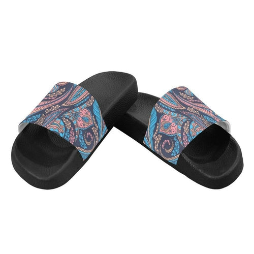Mens Slide Sandals - Paisley Print