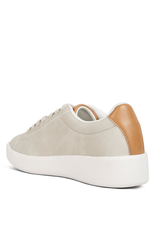 Minky Lace Up Casual Sneakers