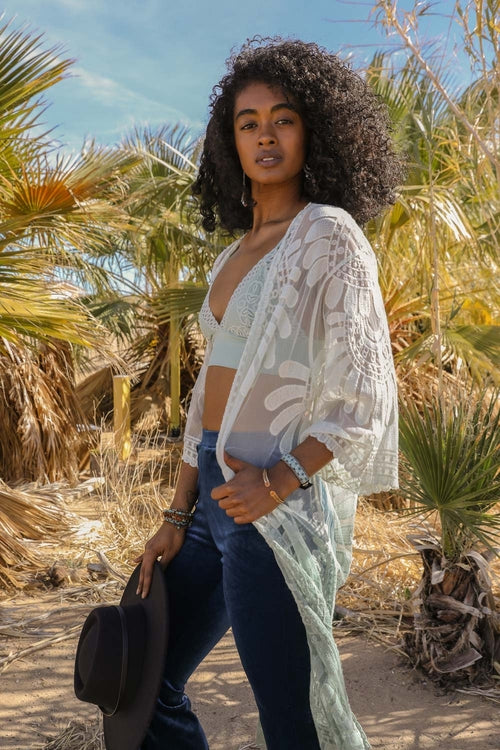 Ombre Bohemian Lace Kimono
