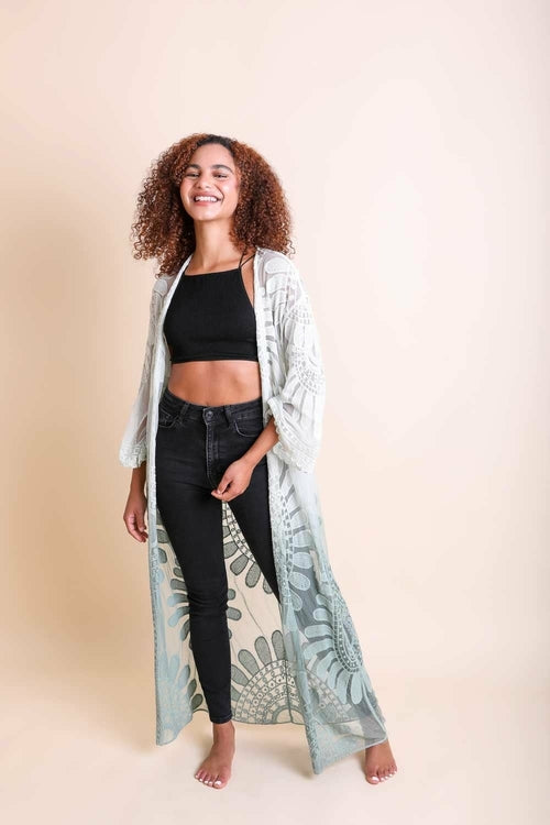 Ombre Bohemian Lace Kimono