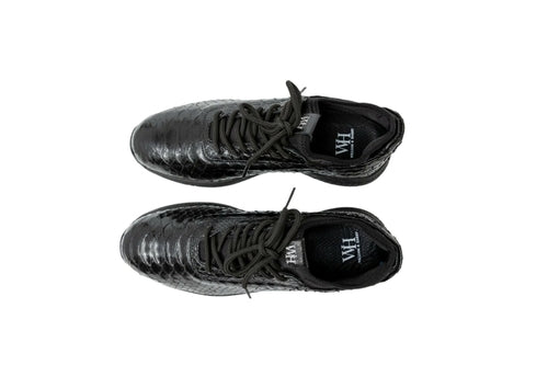 W&H Men's Viper - Python Golf Shoes in Black