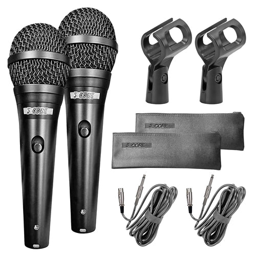 5Core XLR Microphone Dynamic Mic Karaoke Singing Studio Microfono