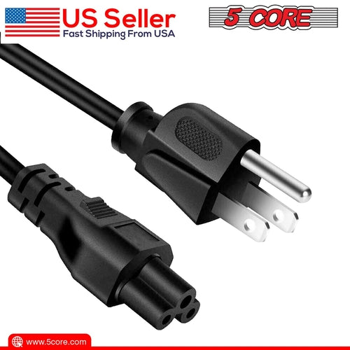 5Core AC Power Extension Cord 10Ft 3 Prong Adapter 16AWG/2C 125V 13A