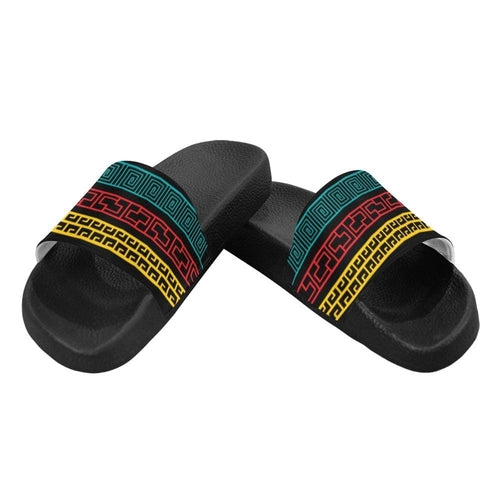 Mens Slide Sandals - Multicolor Print