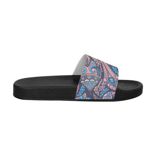 Mens Slide Sandals - Paisley Print