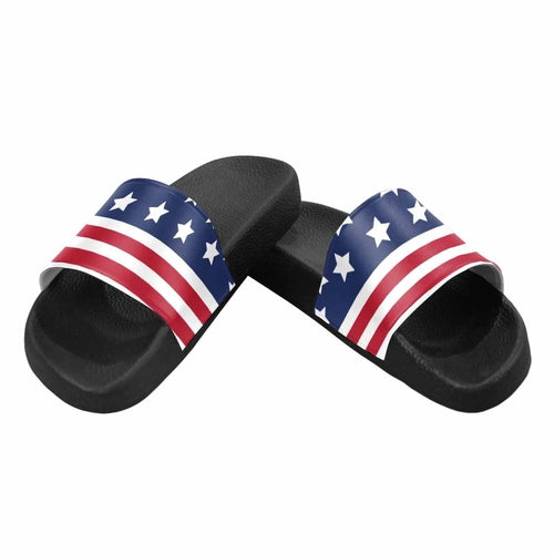 Mens Slide Sandals - Stars and Stripes Print