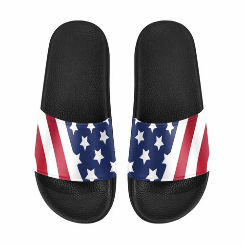 Mens Slide Sandals - Stars and Stripes Print