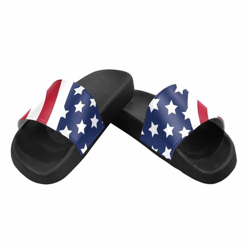 Mens Slide Sandals - Stars and Stripes Print
