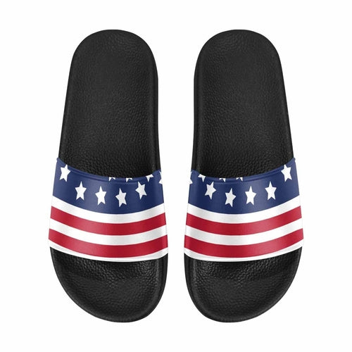 Mens Slide Sandals - Stars and Stripes Print