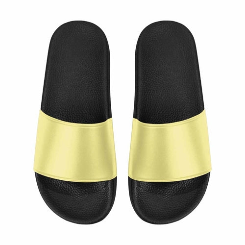 Womens Slide Sandals - Khaki Yellow